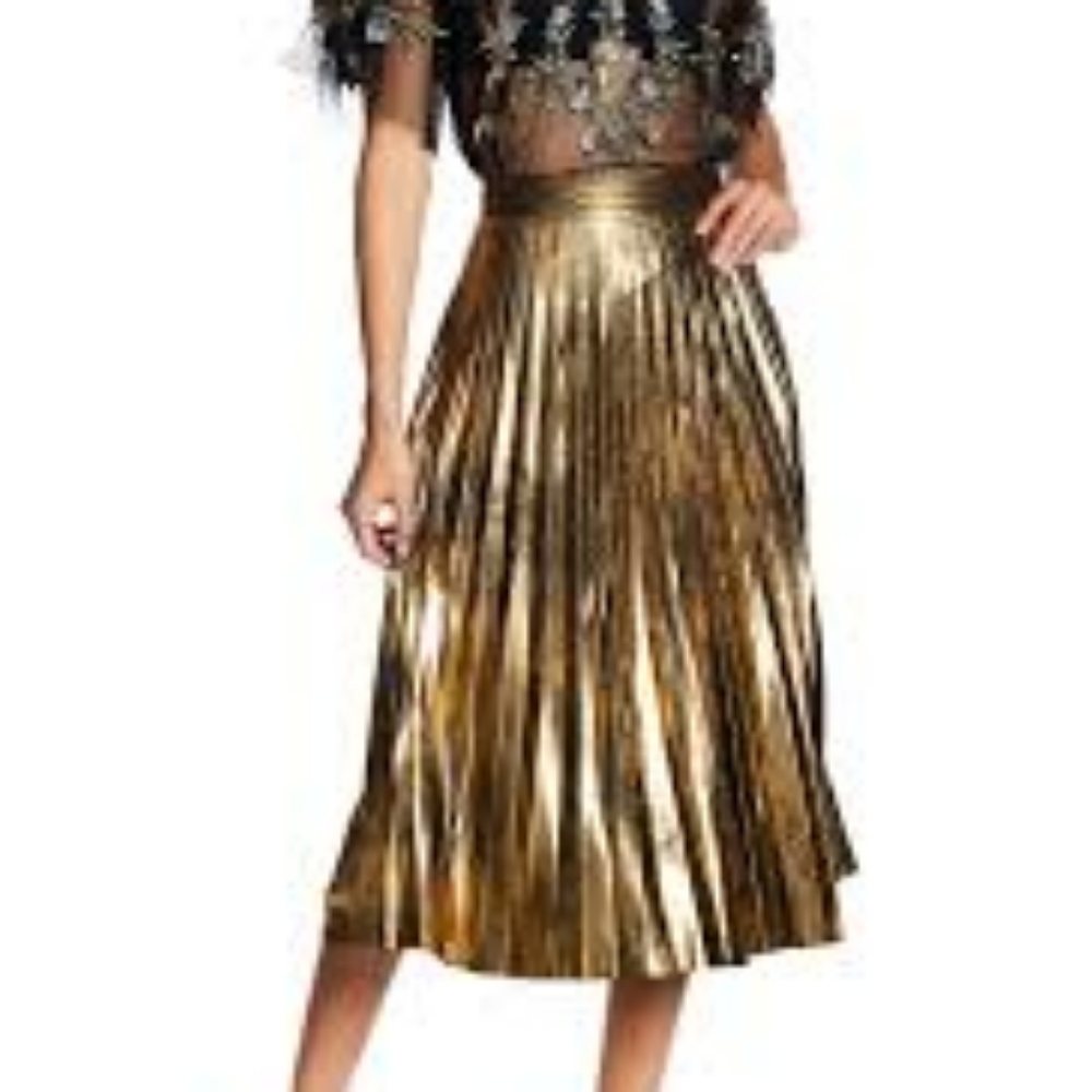 Zara skirt metallic gold/bronze M - Picture 5 of 7